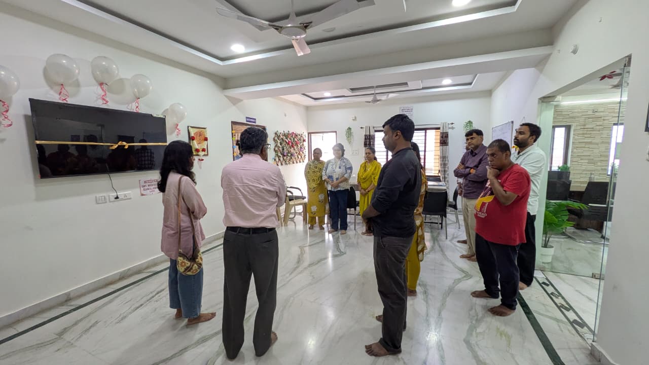 Community members gathered at the foundation