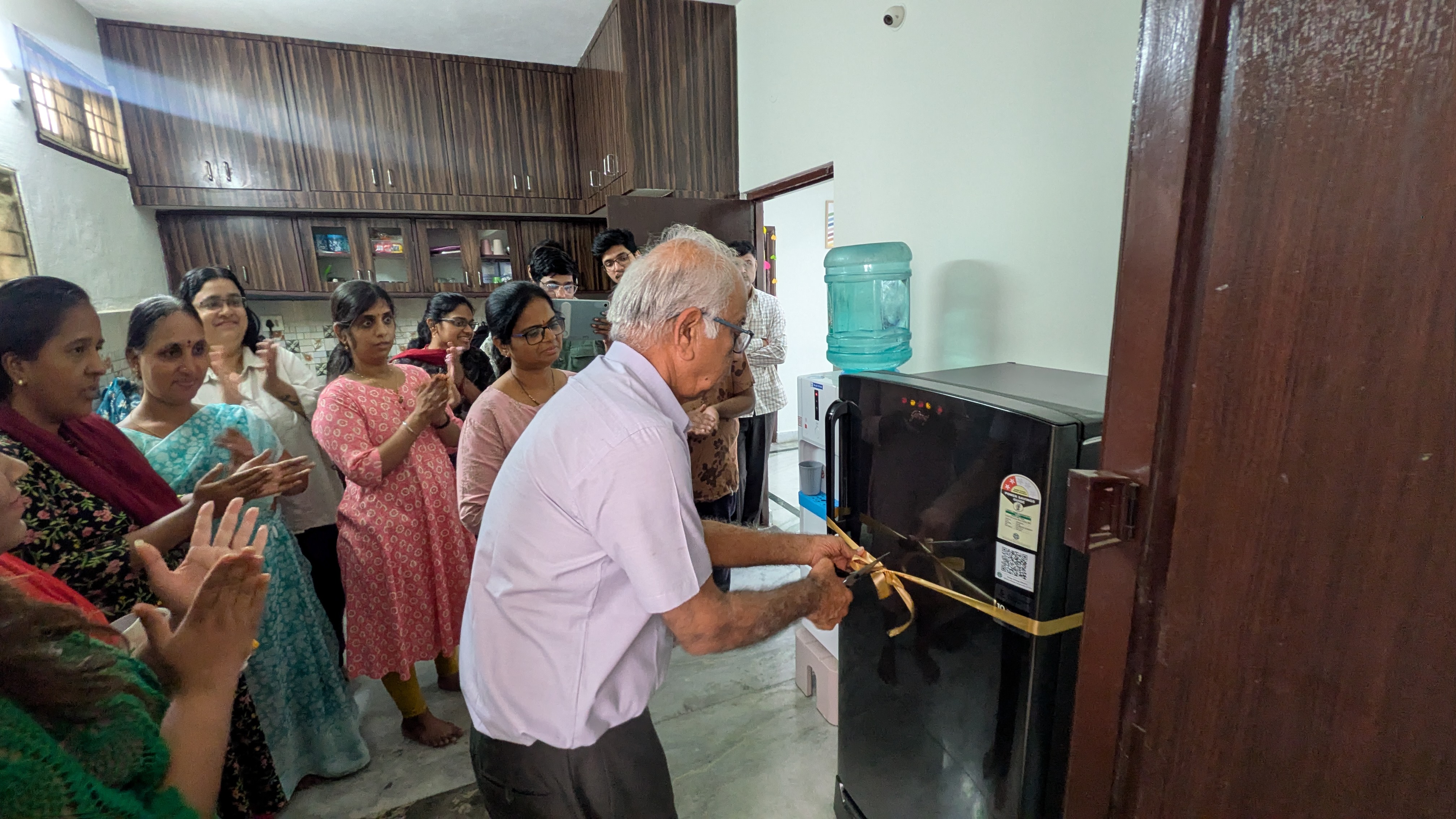 Community members gathered at the foundation