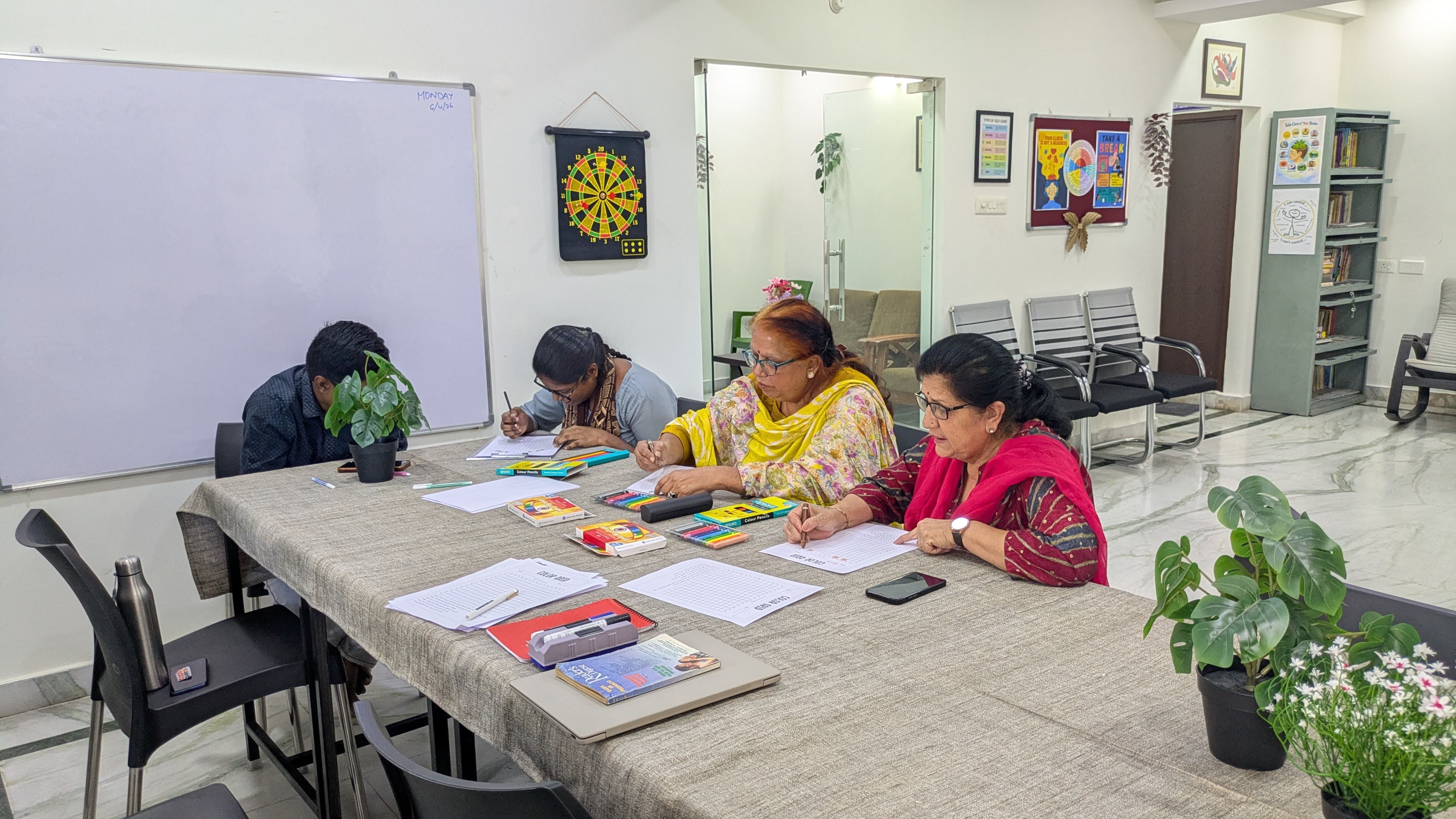 Community members at Spoorthi Foundation