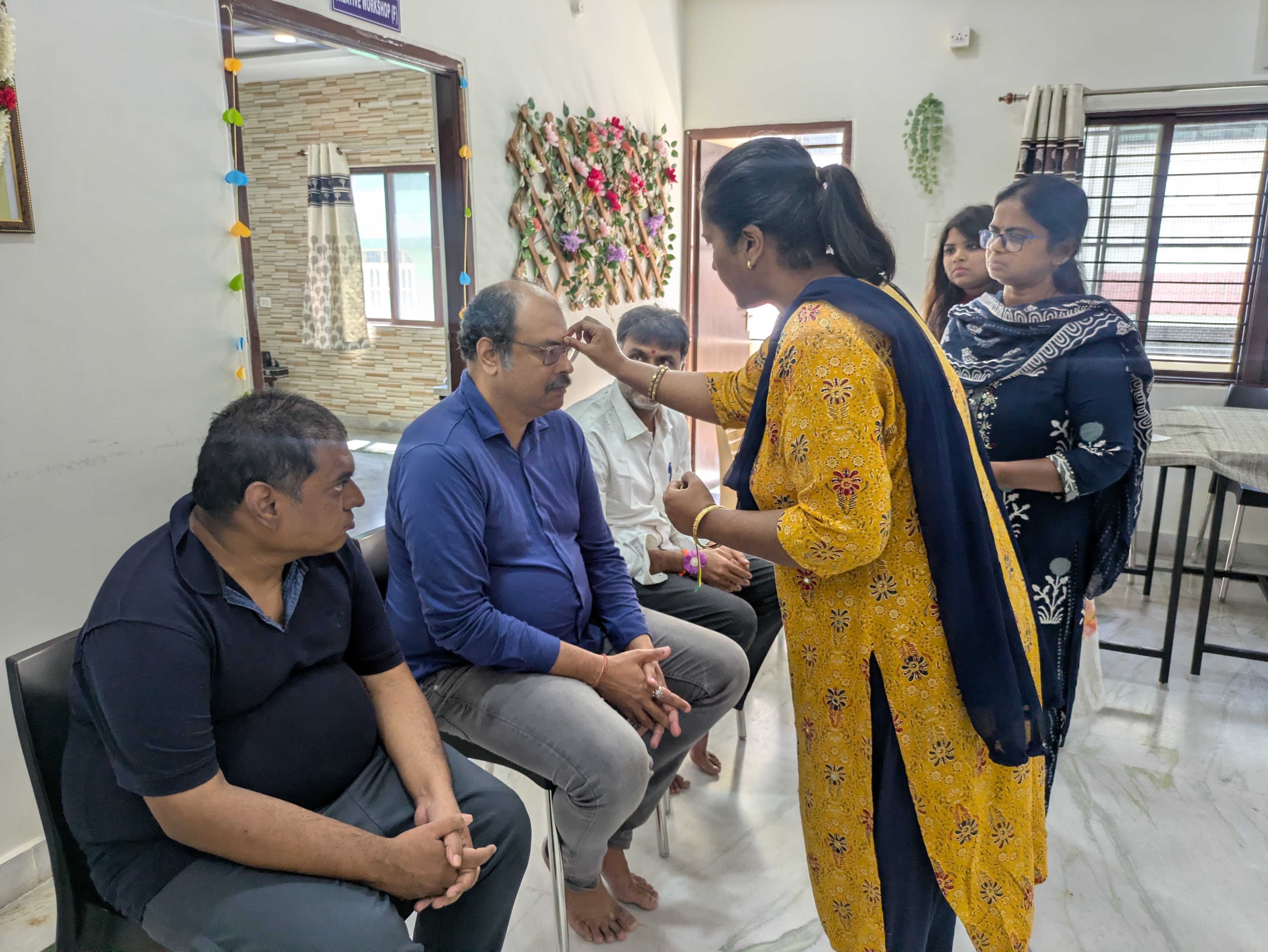 Community members gathered at the foundation